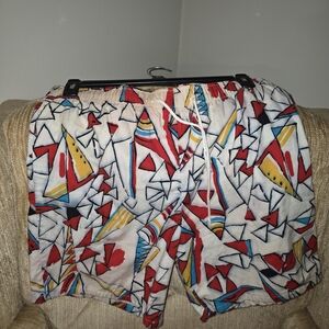 Geometric Patterned Men's Hybrid Shorts